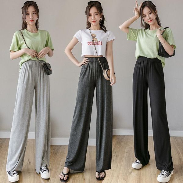women's pants & capris 2021 modal wide-leg waist draping straight loose black wild slim casual mopping, Black;white
women's pants & capris 2021 modal wide-leg waist draping straight loose black wild slim casual mopping, Black;white