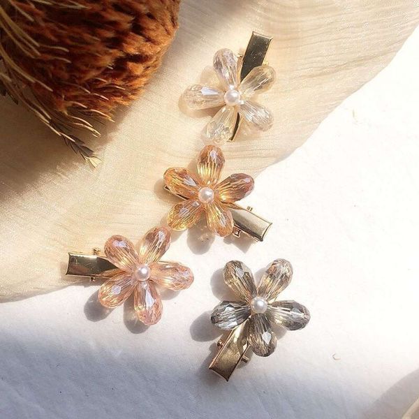 hairpin crystal beaded duckbill clip hairpin exquisite versatile five petal flower korean banger female, Golden;silver
hairpin crystal beaded duckbill clip hairpin exquisite versatile five petal flower korean banger female, Golden;silver