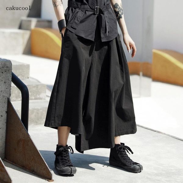 women's pants & capris cakucool 2021 spring and summer dark wind irregular old personality fashion casual nine points skirt women, Black;white
women's pants & capris cakucool 2021 spring and summer dark wind irregular old personality fashion casual nine points skirt women, Black;white