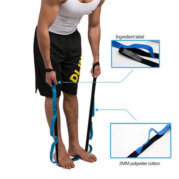 

yoga physical therapy greater flexibility stretch strap elasticity with multiple grip loops resistance bands