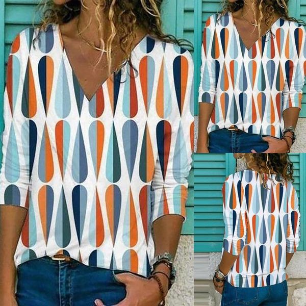women's blouses & shirts 1pc chiffon shirt oversize ladies fashion casual hedging printed v-neck loose long sleeve t-shirt chemise en, White
women's blouses & shirts 1pc chiffon shirt oversize ladies fashion casual hedging printed v-neck loose long sleeve t-shirt chemise en, White