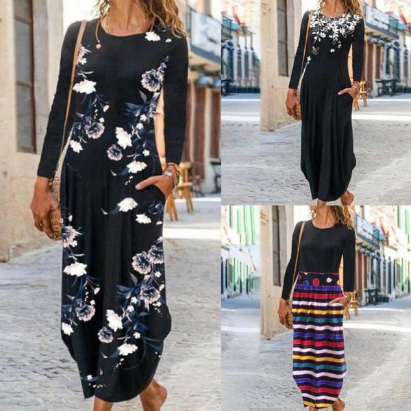 casual dresses women dress 2021 autumn elegant o-neck long sleeve maxi pleated irregular hem side pockets floral print streetwear, Black;gray
casual dresses women dress 2021 autumn elegant o-neck long sleeve maxi pleated irregular hem side pockets floral print streetwear, Black;gray