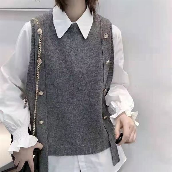 spring and autumn fashion temperament knitted sweater vest sleeveless waistcoat casual all-match 210427, White;black
spring and autumn fashion temperament knitted sweater vest sleeveless waistcoat casual all-match 210427, White;black