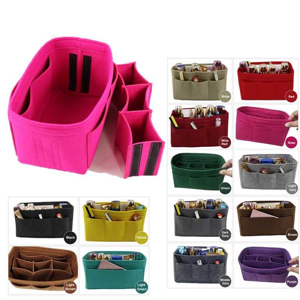 storage bags felt fabric insert women makeup cosmetic bag multi-function handbag pockets organizer travel pouch accessories
storage bags felt fabric insert women makeup cosmetic bag multi-function handbag pockets organizer travel pouch accessories