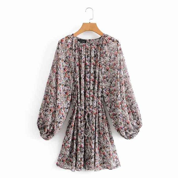 women vintage flower printing sashes loose mini dress female o neck lantern sleeve clothes casual lady vestido d6972 210430, Black;gray
women vintage flower printing sashes loose mini dress female o neck lantern sleeve clothes casual lady vestido d6972 210430, Black;gray