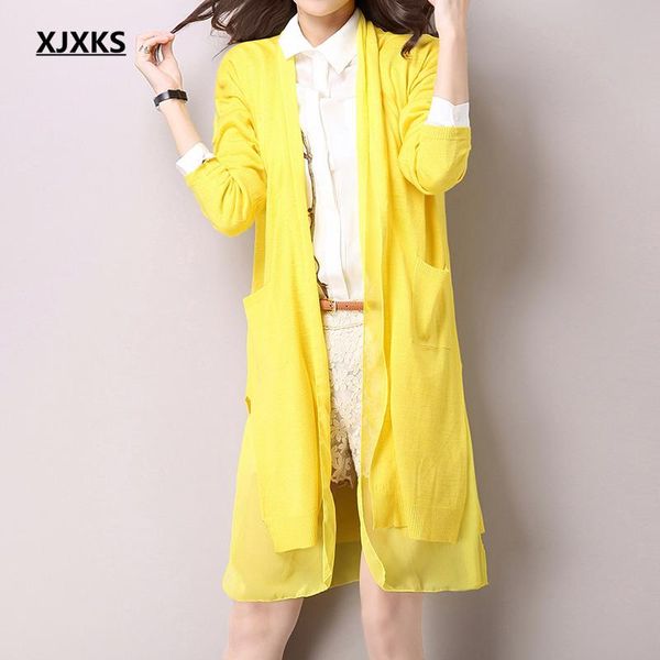 women's knits & tees xjxks 2021 fall women long cardigan comfortable thin linen knitted sweater sun protection top, White
women's knits & tees xjxks 2021 fall women long cardigan comfortable thin linen knitted sweater sun protection top, White