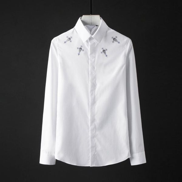 mens shirts luxury crystal diamond skull long sleeve dress camisa masculina plus size 4xl slim shirt man men's casual, White;black
mens shirts luxury crystal diamond skull long sleeve dress camisa masculina plus size 4xl slim shirt man men's casual, White;black