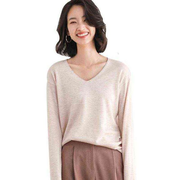 2021 spring and autumn sweater women's t-neck korean loose inner versatile bottomed shirt, White;black
2021 spring and autumn sweater women's t-neck korean loose inner versatile bottomed shirt, White;black