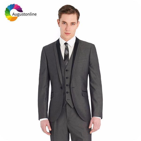 men's suits & blazers vintage grey men for business black peaked lapel formal male slimming terno masculino 3 piece jacket pants v, White;black
men's suits & blazers vintage grey men for business black peaked lapel formal male slimming terno masculino 3 piece jacket pants v, White;black
