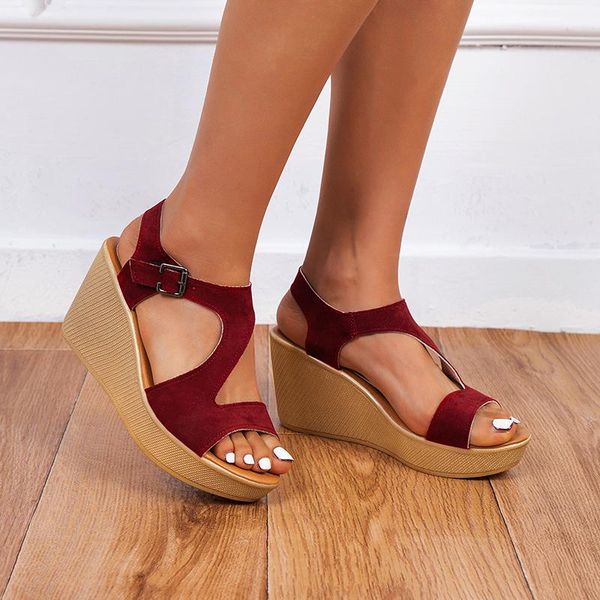 sandals summer casual women wedges high heel peep toe shoes woman buckle platform thick female ladies sandalias de mujer, Black
sandals summer casual women wedges high heel peep toe shoes woman buckle platform thick female ladies sandalias de mujer, Black