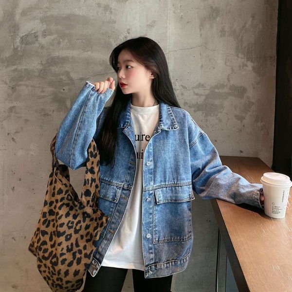 women's jackets coats spring, summer autumn korean loose medium length spring and long sleeve salt denim jacket muah, Black;brown
women's jackets coats spring, summer autumn korean loose medium length spring and long sleeve salt denim jacket muah, Black;brown