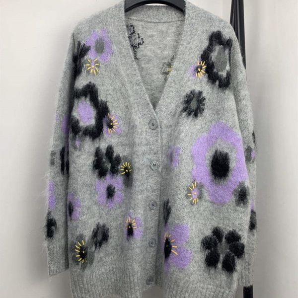 sweaters mohair knit sweater women's floral long sleeve single breasted coat loose autumn and winter v-neck cardigan, White;black
sweaters mohair knit sweater women's floral long sleeve single breasted coat loose autumn and winter v-neck cardigan, White;black