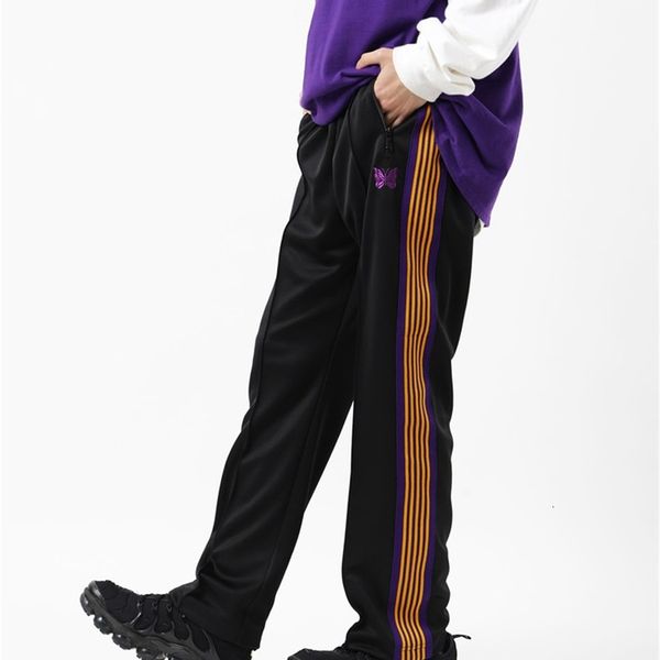 men's pants awge needles female purple pants awge butterfly embroidered sweatpants, Black
men's pants awge needles female purple pants awge butterfly embroidered sweatpants, Black