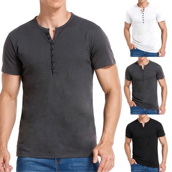 men's t-shirts mens t shirts oversized comfortable button o neck solid color slim short sleeve for men, White;black
men's t-shirts mens t shirts oversized comfortable button o neck solid color slim short sleeve for men, White;black