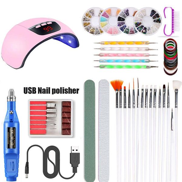 nail art kits 45w usb smart induction manicure lamp uv polishing machine drill tool set sec88
nail art kits 45w usb smart induction manicure lamp uv polishing machine drill tool set sec88