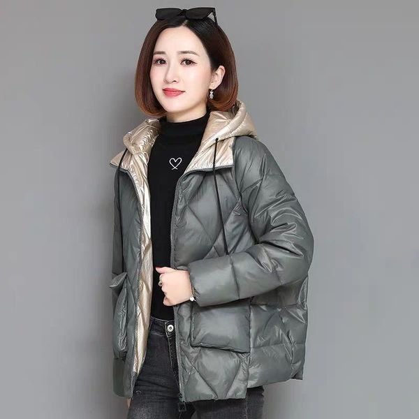 down cotton padded jacket women's 2021 winter hooded thickened korean loose short & parkas, Black
down cotton padded jacket women's 2021 winter hooded thickened korean loose short & parkas, Black