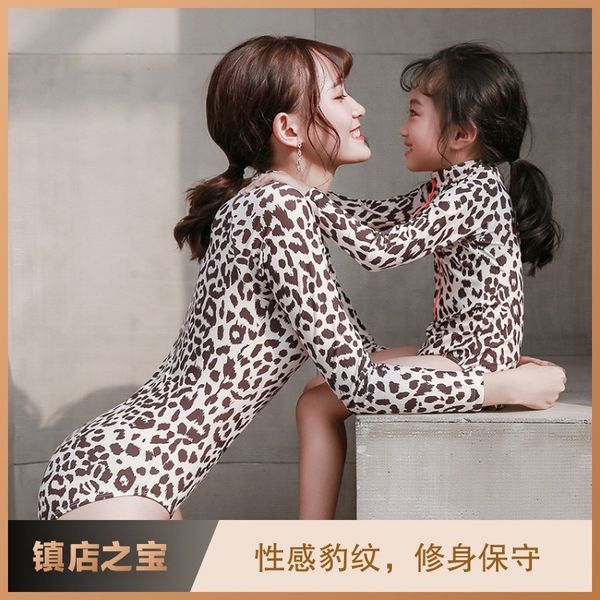 momasong parent child leopard print long sleeve sun proof quick drying children' swimsuit holiday spring m daughter, Red;black
momasong parent child leopard print long sleeve sun proof quick drying children' swimsuit holiday spring m daughter, Red;black