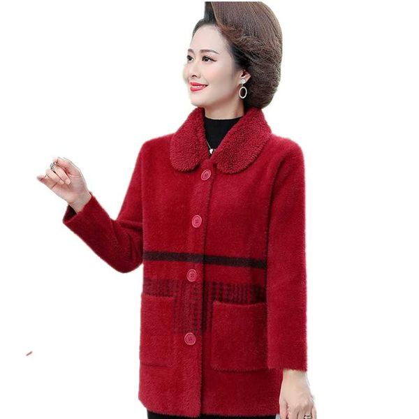 women's fur & faux autumn winter middle aged women mink coat female casual loose overcoats thick warm jacket plus size, Black
women's fur & faux autumn winter middle aged women mink coat female casual loose overcoats thick warm jacket plus size, Black