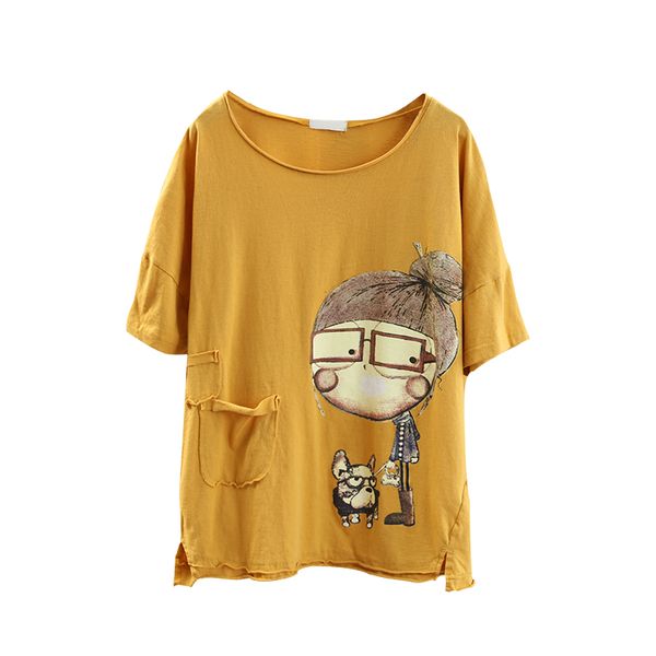 women fashion brand summer vintage patchwork cartoon dog little girl print sweet short sleeve t-shirt female casual tee tshirts, White
women fashion brand summer vintage patchwork cartoon dog little girl print sweet short sleeve t-shirt female casual tee tshirts, White