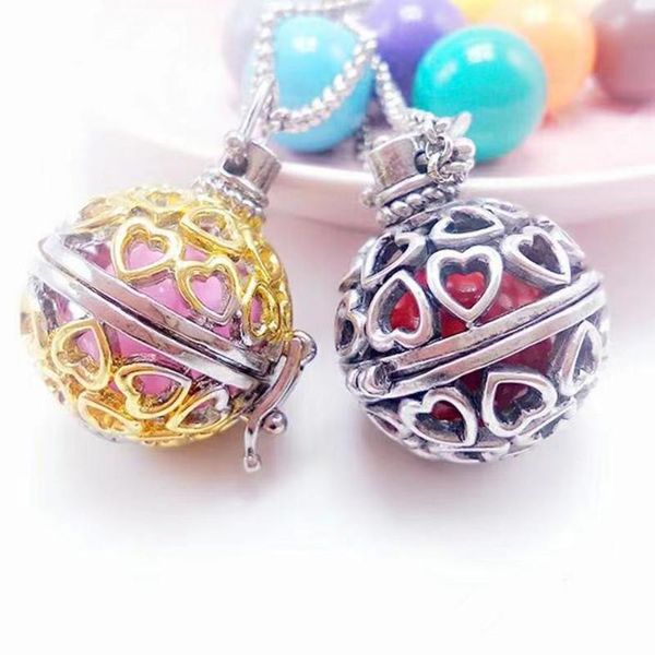 pendant necklaces harmony ball necklace heart round locket cage musical sound chime for pregnant women, Silver
pendant necklaces harmony ball necklace heart round locket cage musical sound chime for pregnant women, Silver