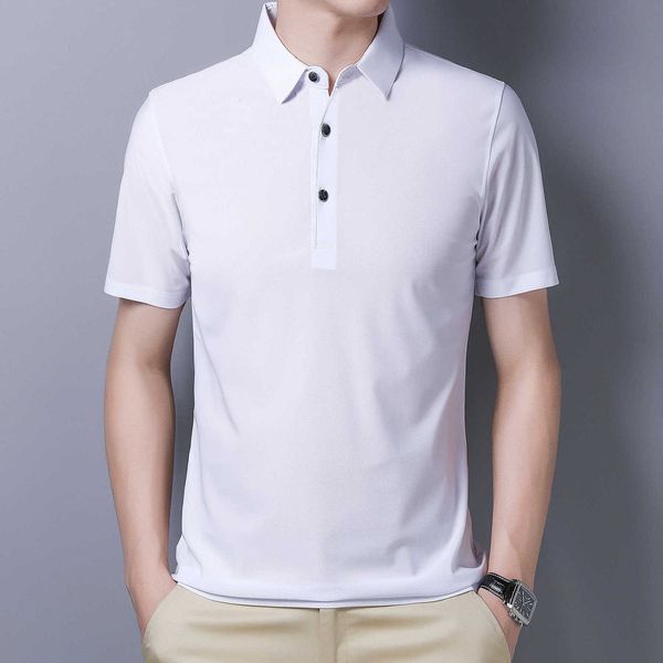 2021 summer middle-aged men's solid color t- short sleeve polo busins casual lapel bottomed shirt dad, White;black
2021 summer middle-aged men's solid color t- short sleeve polo busins casual lapel bottomed shirt dad, White;black
