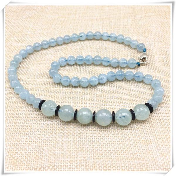 chokers 48cm short women necklace natural aquamarines 100% really crystal beads 6mm-13x18mm bead girl gifts fashion jewelry, Golden;silver
chokers 48cm short women necklace natural aquamarines 100% really crystal beads 6mm-13x18mm bead girl gifts fashion jewelry, Golden;silver