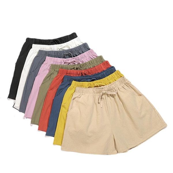 women's shorts cotton linen women summer thin outerwear high waist a-line wide leg loose casual sportswear beach plus size, White;black
women's shorts cotton linen women summer thin outerwear high waist a-line wide leg loose casual sportswear beach plus size, White;black