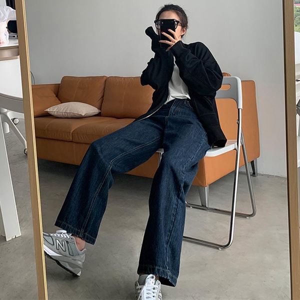 women's jeans spring autumn woman plus size high waist loose straight sweet young minimalist simple fashion aesthetic harlan pants, Blue
women's jeans spring autumn woman plus size high waist loose straight sweet young minimalist simple fashion aesthetic harlan pants, Blue