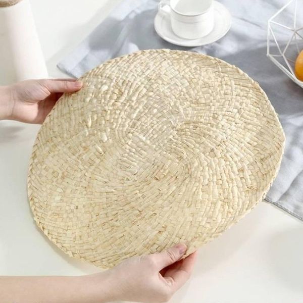 mats & pads 2pcs natural corn husk placemats hand-woven thick heat insulation pad el restaurant cups and plates bowl
mats & pads 2pcs natural corn husk placemats hand-woven thick heat insulation pad el restaurant cups and plates bowl