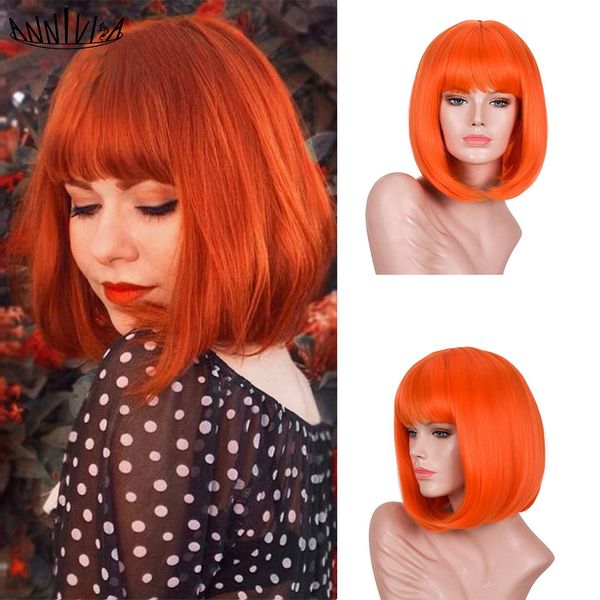synthetic short straight bob wigs with bangs for women natural glueless purple pink brown false hair cosplay party daily hairfactory direct, Black
synthetic short straight bob wigs with bangs for women natural glueless purple pink brown false hair cosplay party daily hairfactory direct, Black