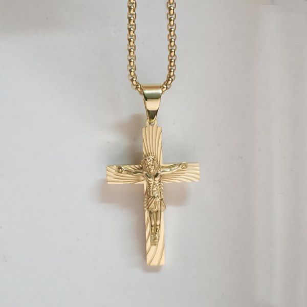 crucifix gold color jesus cross pendant necklace for men women gift stainless steel catholic religious jewelry drop necklaces, Silver
crucifix gold color jesus cross pendant necklace for men women gift stainless steel catholic religious jewelry drop necklaces, Silver