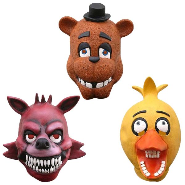 Animals Bear Fox Rabbit Duck Chicken Toys Halloween Horror Mask Brinqudoes bebe