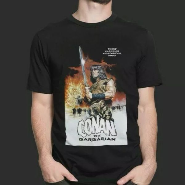 conan the barbarian t-shirt horror chinese arnie movie film poster 80s 90s, White;black
conan the barbarian t-shirt horror chinese arnie movie film poster 80s 90s, White;black