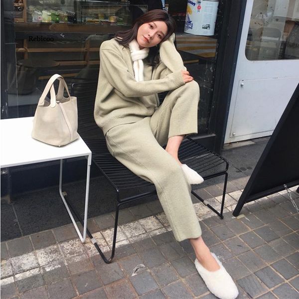 women's two piece pants wool sweater fashion suit autumn and winter wear hooded straight two-piece casual sportswear, White
women's two piece pants wool sweater fashion suit autumn and winter wear hooded straight two-piece casual sportswear, White