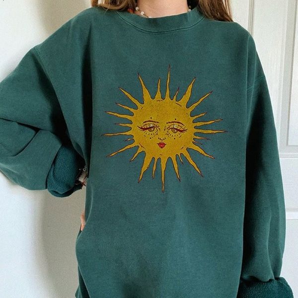 sun vintage green printing oversized female sweatshirt girls plus size hoodies winter i fashion, Black
sun vintage green printing oversized female sweatshirt girls plus size hoodies winter i fashion, Black