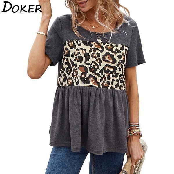 leopard print patchwork o neck short sleeve folds women t shirt casual loose holiday party female 210423, White
leopard print patchwork o neck short sleeve folds women t shirt casual loose holiday party female 210423, White