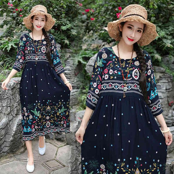 brocade cotton thin soft holiday travel casual dress print floral loose summer dress women prairie chic midi beach style dress, Black;gray
brocade cotton thin soft holiday travel casual dress print floral loose summer dress women prairie chic midi beach style dress, Black;gray