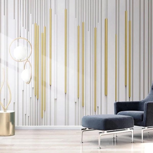 custom po 3d mural modern golden line geometry self adhesive wallpaper living room tv sofa abstract art painting waterproof wallpapers
custom po 3d mural modern golden line geometry self adhesive wallpaper living room tv sofa abstract art painting waterproof wallpapers