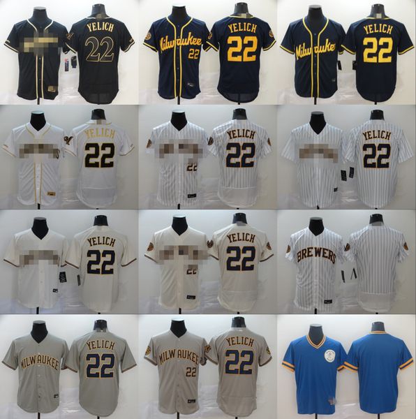 2020 new milwaukee 22 christian yelich brewers jerseys 19 robin yount baseball jersey, Blue;black
2020 new milwaukee 22 christian yelich brewers jerseys 19 robin yount baseball jersey, Blue;black