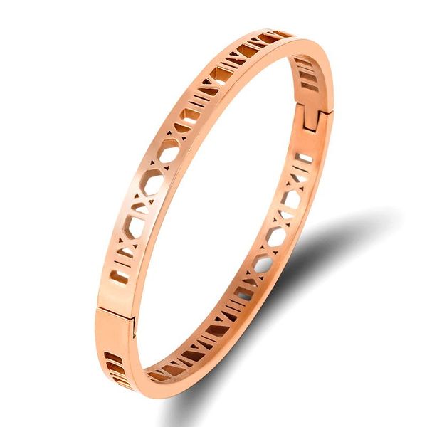 bangle 2021 summer charm hollow roman numerals stainless steel gold color bracelet for women jewelry cuff bangles, Black
bangle 2021 summer charm hollow roman numerals stainless steel gold color bracelet for women jewelry cuff bangles, Black
