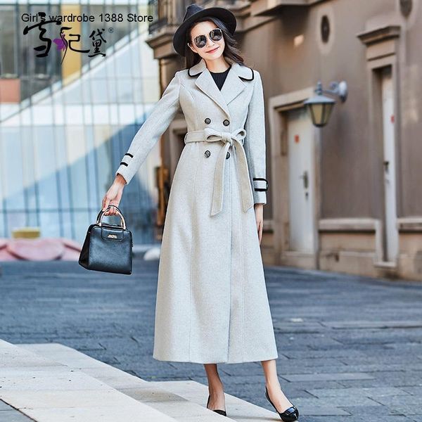 women's wool & blends winter woolen coat long style over the knee thickening 2021 slim and suit, Black
women's wool & blends winter woolen coat long style over the knee thickening 2021 slim and suit, Black