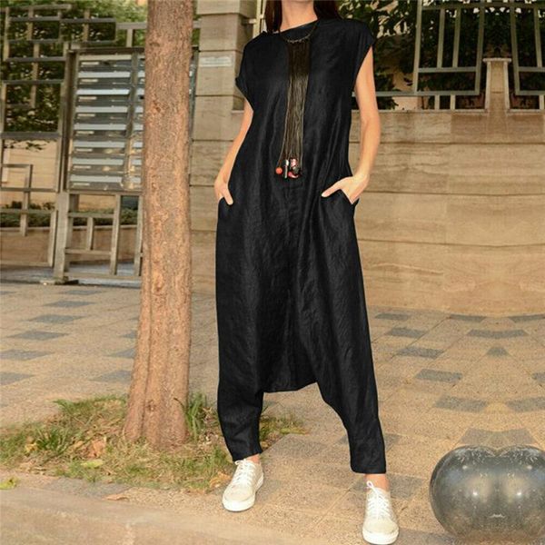 women's jumpsuits & rompers fashion casual solid black short sleeve plus size 5xl large loose jumpsuit romper wide-legged trousers, Black;white
women's jumpsuits & rompers fashion casual solid black short sleeve plus size 5xl large loose jumpsuit romper wide-legged trousers, Black;white