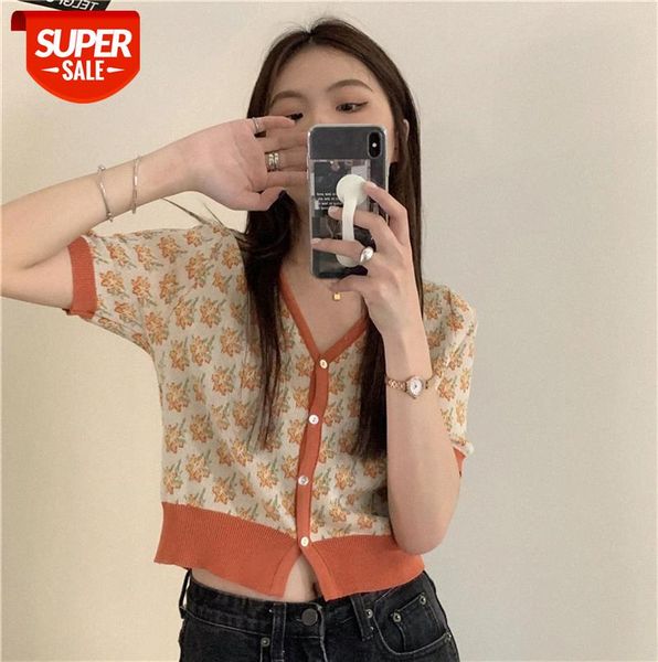 sweet retro wild v-neck floral ice silk knit cardigan short-sleeved small coat jacket women #cc9a, Black;gray
sweet retro wild v-neck floral ice silk knit cardigan short-sleeved small coat jacket women #cc9a, Black;gray