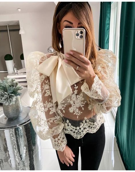 embroidery lace women blouses bow collar lantern long sleeve perspective shirts female 2021 fashion clothing tide women's &, White
embroidery lace women blouses bow collar lantern long sleeve perspective shirts female 2021 fashion clothing tide women's &, White