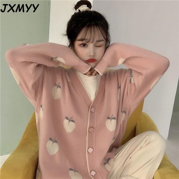 women's knits & tees sweater cardigan cute pink coat women peach pattern knitted oversized jacket 2021 korean autumn long sleeve pull f, White
women's knits & tees sweater cardigan cute pink coat women peach pattern knitted oversized jacket 2021 korean autumn long sleeve pull f, White