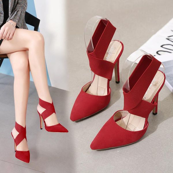 female sandal comfort shoes for women high heels cross-shoes girls closed high-heeled velvet pointed fashion stiletto sandals, Black
female sandal comfort shoes for women high heels cross-shoes girls closed high-heeled velvet pointed fashion stiletto sandals, Black