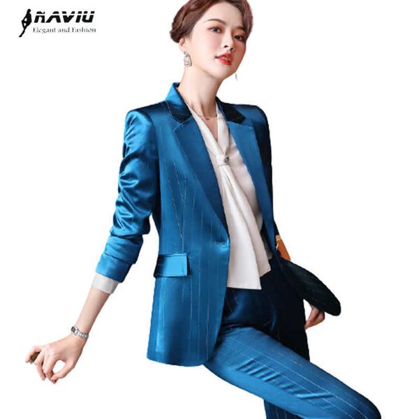 stripes jacket fashion temperament autumn pants suit business formal office ladies work wear 210604, White;black
stripes jacket fashion temperament autumn pants suit business formal office ladies work wear 210604, White;black