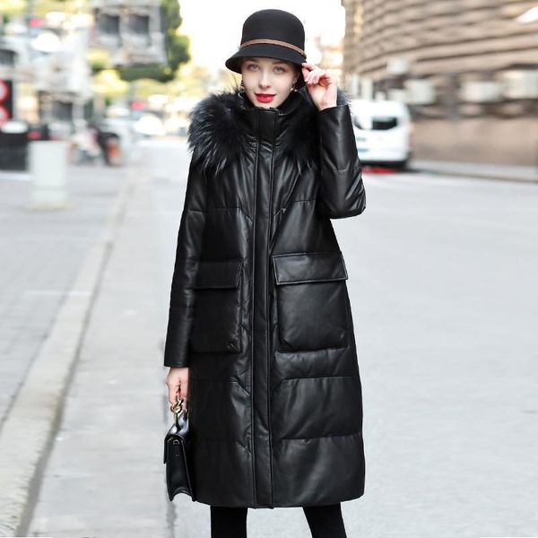 women's leather & faux real sheepskin jackets women raccoon fur collar hooded coat female 90% white duck down jacket ropa zjt2072, Black
women's leather & faux real sheepskin jackets women raccoon fur collar hooded coat female 90% white duck down jacket ropa zjt2072, Black
