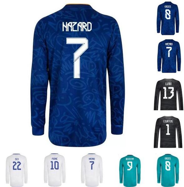 long sleeve 21 22 alaba vini jr soccer jersey benzema modric camavinga kroos rodrygo asensio marcelo bale isco f.mendy lucas v. hazard 2021, Black;yellow
long sleeve 21 22 alaba vini jr soccer jersey benzema modric camavinga kroos rodrygo asensio marcelo bale isco f.mendy lucas v. hazard 2021, Black;yellow