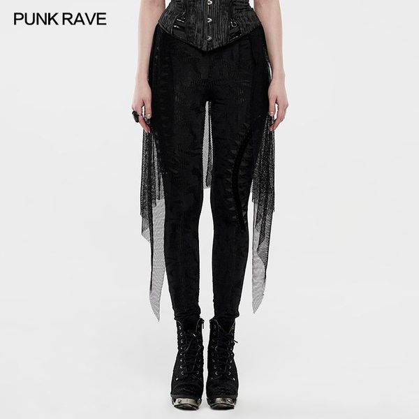 goth leggings punk rave wk-424ddf black flame red women's pants & capris, Black;white
